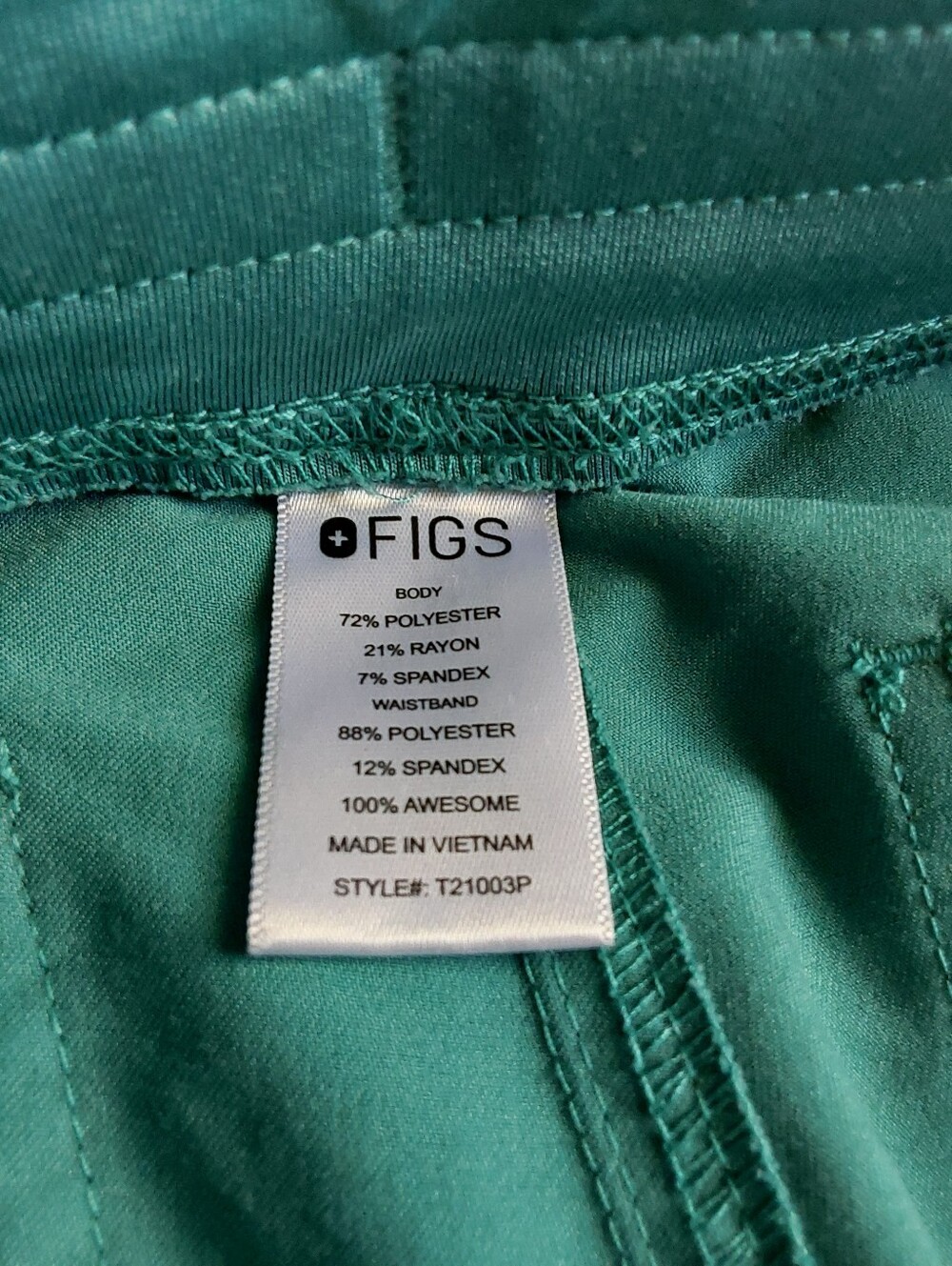 🌺 Like New Figs Tech Collection Teal V-Neck Scrub Set - Picture 7 of 12